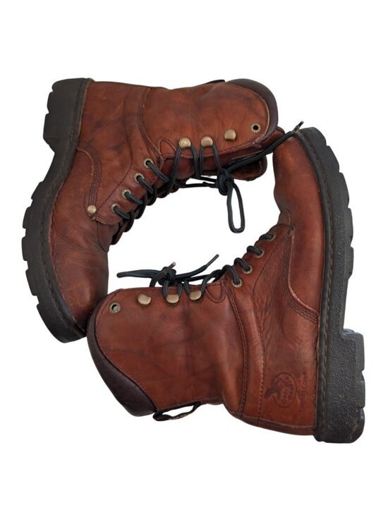 Georgia Boot Mens 8 M Eagle Light Work Boots G8083 Russet Wildwood Leather